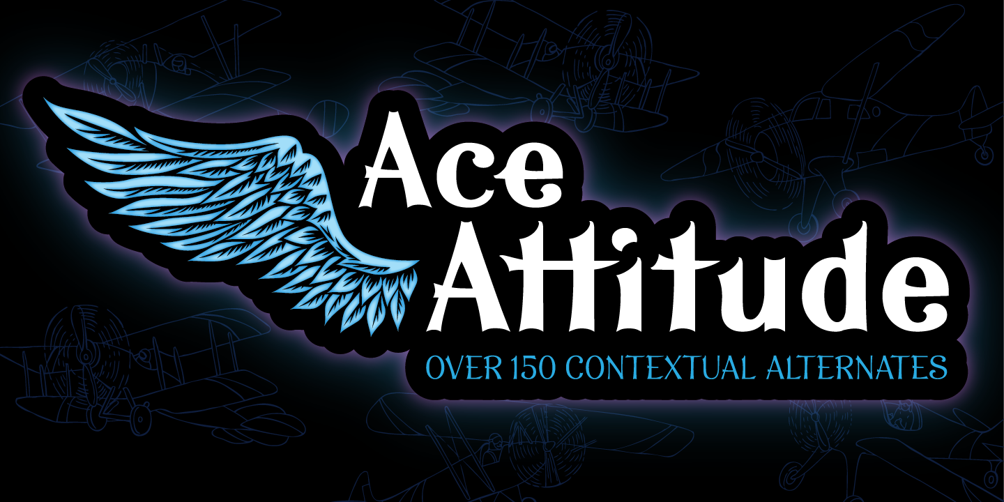 Beispiel einer Ace Attitude-Schriftart